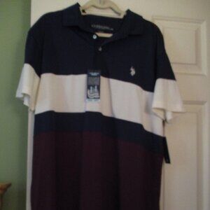 Men's U.S. Polo Association Moisture Wicking Polo Short SleeveShirt Size XXL NWT